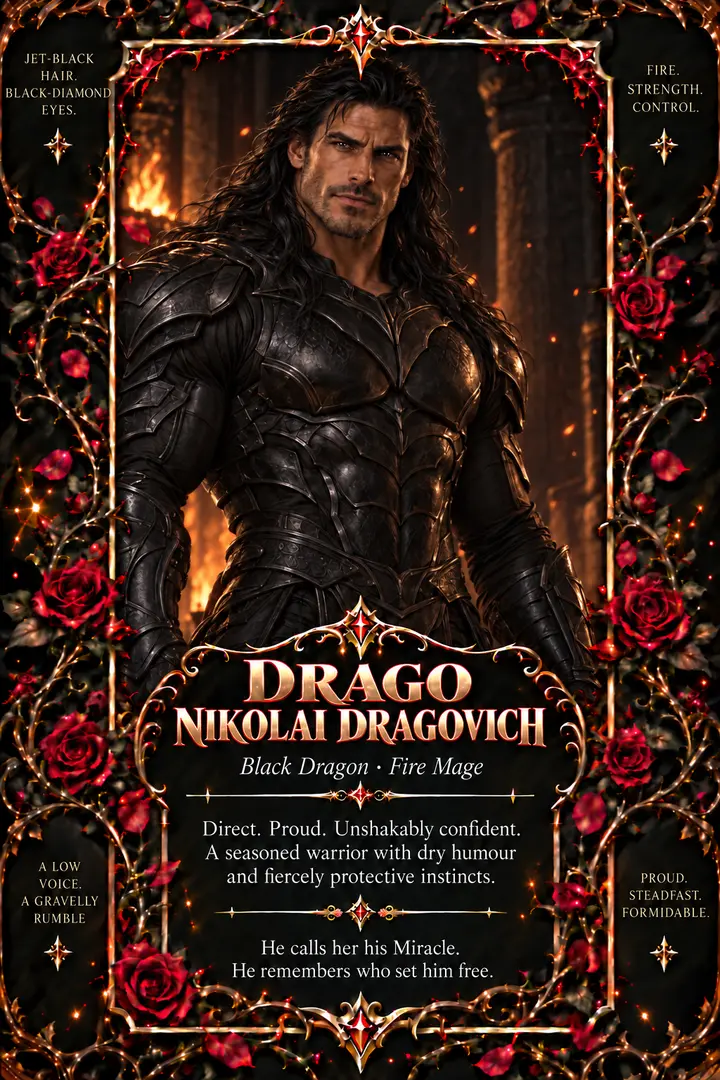 Illustrated character card for Drago Nikolai Dragovich.