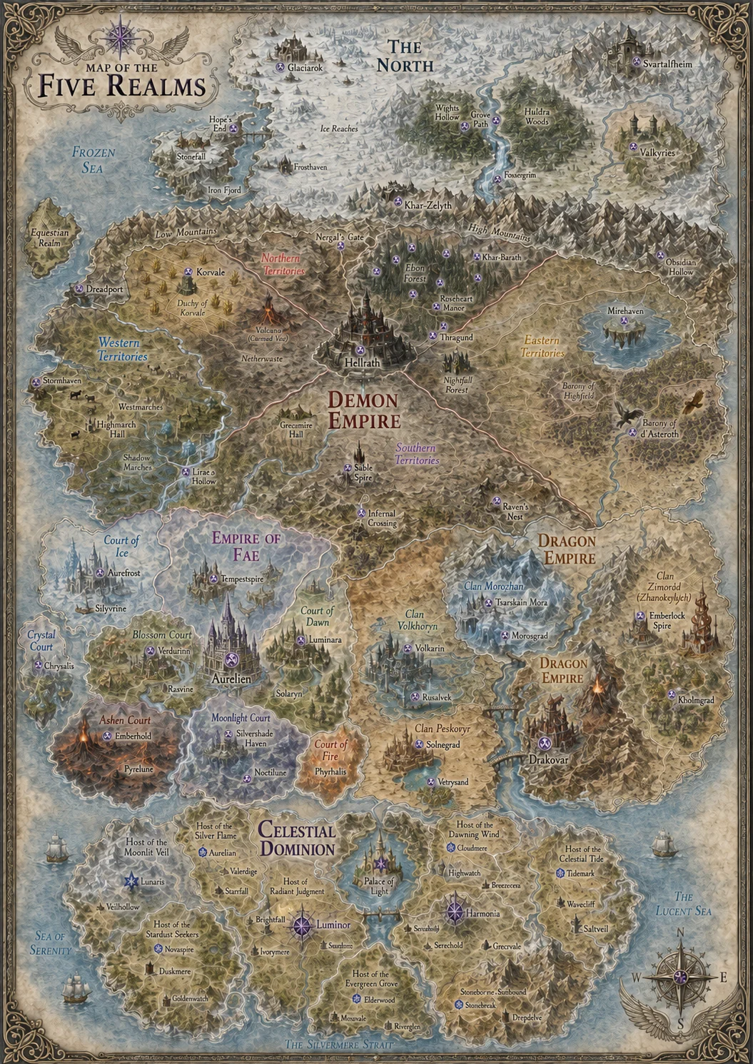 Map of the political realms of Fairyland